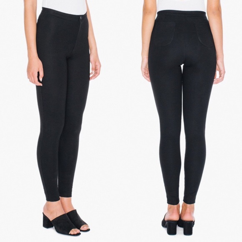 American Apparel Ponte Pants Black - Small